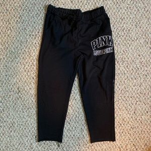 Pink below the knee sweat pants